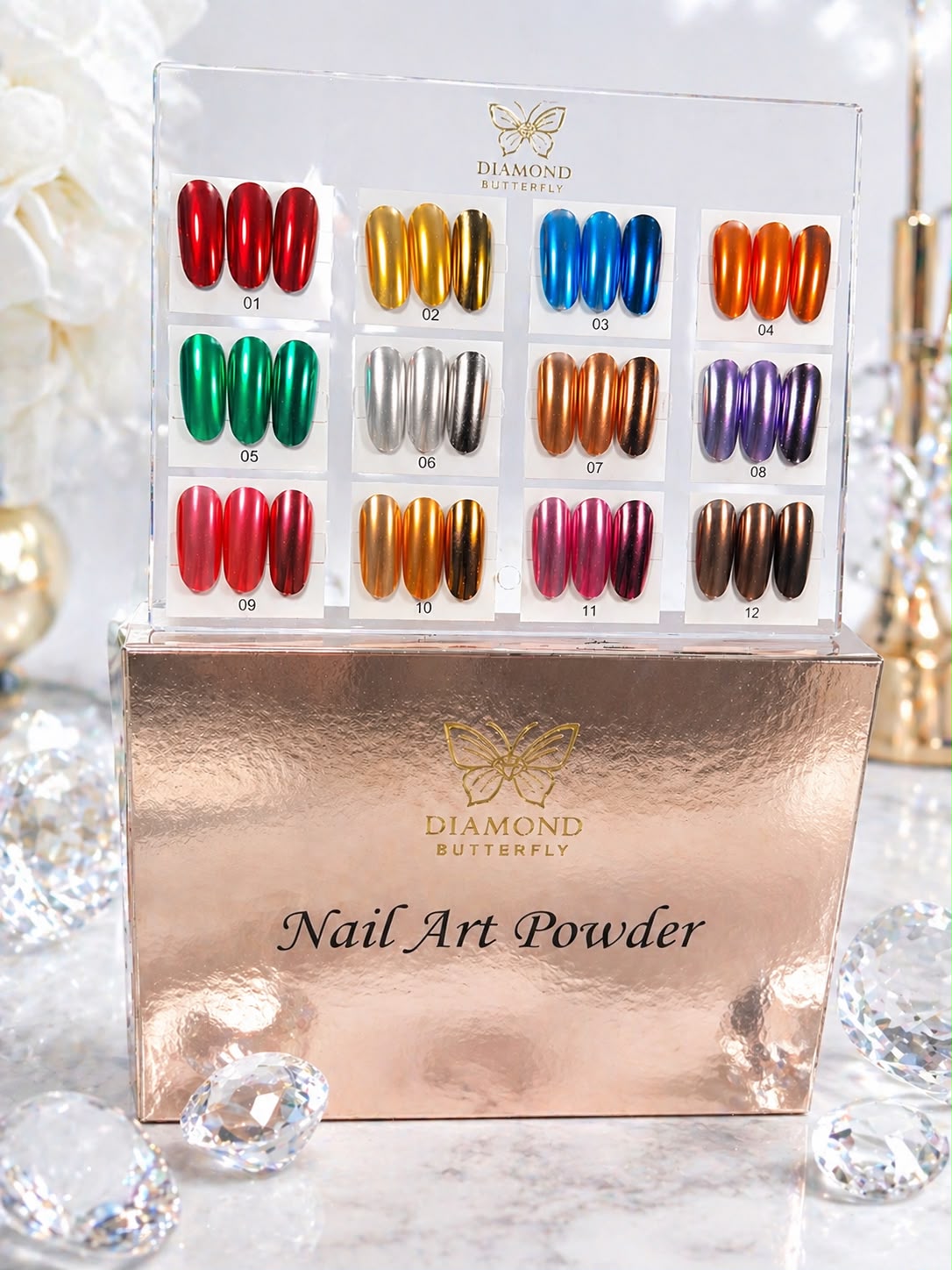 Nail Art Powder 12 Pcs