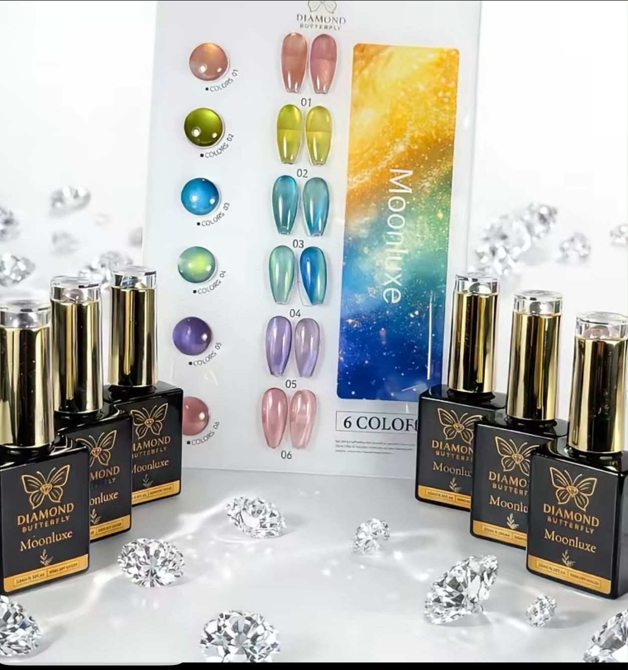 Collection Gel Moonluxe  15ml 6 color pack